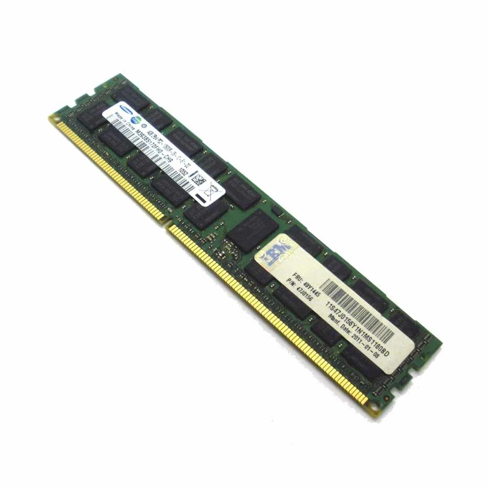 IBM 49Y1445 Memory 4GB 2Rx4 PC3-10600 DDR3 - Image 1 of 4