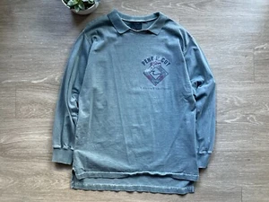 Men’s Vintage 90’s Ohiopyle Faded Distressed Long Sleeve Collared T-Shirt Grunge - Picture 1 of 6