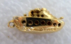 Vintage 14K Gelbgold Bon Reise Schiff Charm Anhänger 3,2 Gramm - Bild 1 von 4