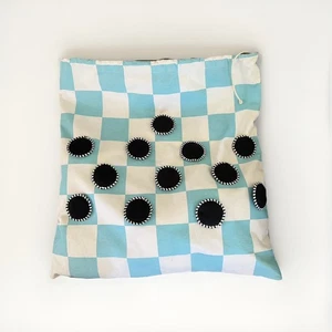 RARO Land Of Nod Tela Tic Tac Puntera y Damas Juego Tablero y Bolsa Grande 24” - Imagen 1 de 10