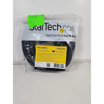 StarTech VGA Cable 15ft Coax High Resolution Monitor VGA Cable HD 15 M/F - Image 1 of 2