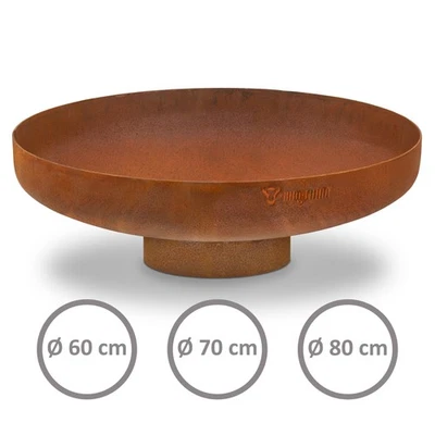 Fogón efecto óxido rejilla exterior chimenea con pata BBQ-Toro - Imagen 1 de 4