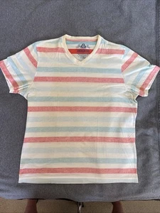 American Rag Mens V Neck Shirt XL American Strips Red White And Blue - Picture 1 of 6