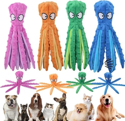 Whiskerspot Octopus Dog Toy, Eco-Friend Octopus Plush, No Stuffing Dog Toys Gift