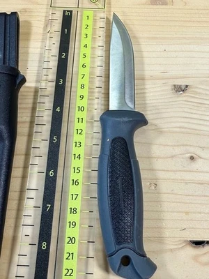 Camillus Titanium Fixed Blade Knife with Sheath – 4.5” Blade, Rubberized Grip - Image 1 of 4