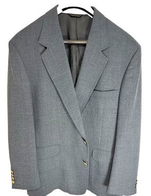 Chaqueta Blazer Azul Elegante Lacrosse Abrigo Deportivo Botón Dorado Talla 48L WTG Foto 1 de 4