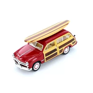 5402. 1949 Ford Woody Wagon, Red Kinsmart - 1/40 Scale Diecast Model Toy Car - Picture 1 of 4