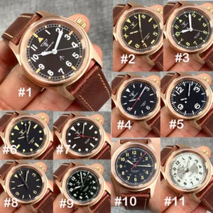 36MM Tandorio Black Dial NH35A PT5000 Automatic Mens Wrist Watch CUSN8 Bronze - Picture 1 of 33