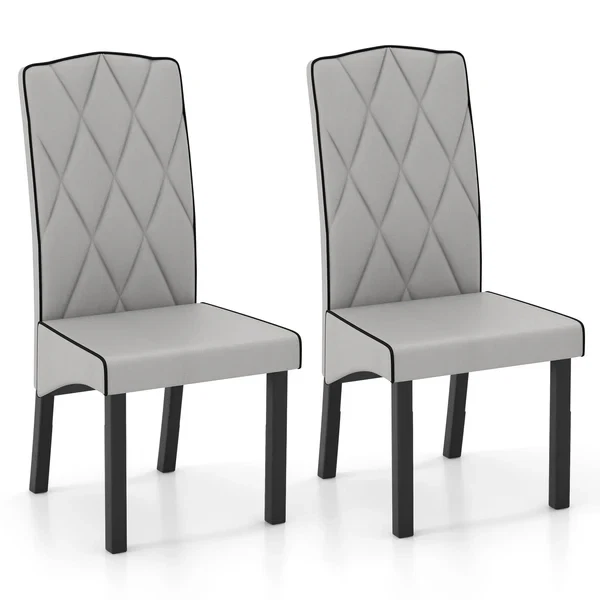 Upholstered Dining Chair Set of 2 KC56975GR - Image 1 of 4