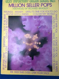 Million Seller Pop Organ Hits Organ Sheet Music 16 Great Song 70's Era Pop Hits - Picture 1 of 1