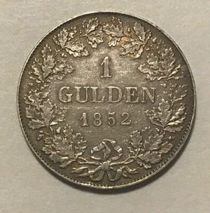 Frankfurt (Germany) - 1852 Silver Gulden - Nice Coin - Picture 1 of 2