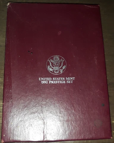 1992 S Prestige  Proof Set. Coins in Mint Made Custom Display Box w/ COA Cover