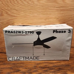 MISSING LIGHT GLOBE CRAFTMADE Pro Plus Hugger 52 in. Motor Ceiling Fan in White - Picture 1 of 4