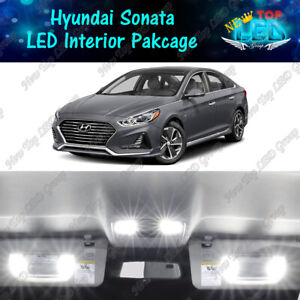 White LED Interior Lights Package Kit for 2011 - 2018 2019 2020 Hyundai Sonata