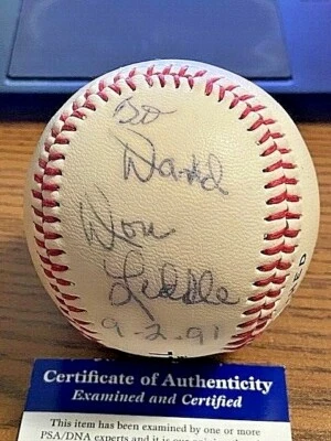 DON LIDDLE 2 SIGNED AUTOGRAPHED BASEBALL!  Giants, Braves, Cardinals!  PSA! - Image 1 of 2