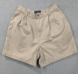 Duck Head shorts Womens Size 8 Beige Chino Pleated Front Preppy 100% Cotton - Picture 1 of 13