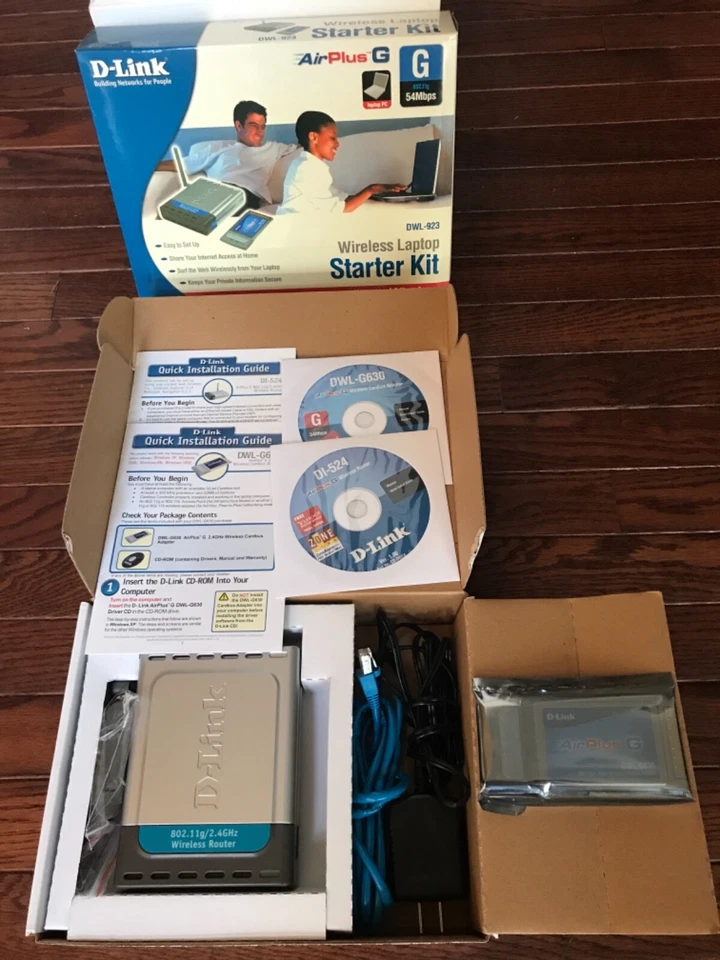 D-Link Air Plus G 54mbps 802.11g Wireless Laptop Starter Kit DWL-923  - Image 1 of 1
