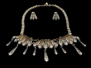 Lulu Frost Swarovski Crystal Statement Necklace & Matching Earrings Set - Picture 1 of 12