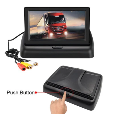 4.3"/5'' Foldable Car Rear View Monitor Display for Auto Parking Reverse Camera - Image 1 of 4