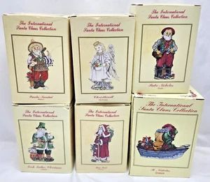 Six of The International Santa Claus Collection 1990's Figurines - Picture 1 of 8