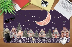 3D Moon Stars I32 Christmas Non-slip Desk Mat Keyboard Pad An - Picture 1 of 7