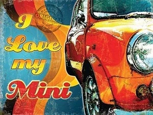 I Love My Mini Petit Panneau en Acier 200mm x 150mm - Picture 1 of 1