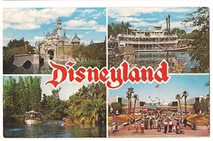 Castle STEAMBOAT Cruise Tomorrowland DISNEYLAND Anaheim California Postcard 1971 - Picture 1 of 2