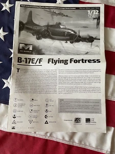 HOJA DE INSTRUCCIONES (SOLO) PARA MODELOS 1/32 HK B-17F. - Imagen 1 de 1