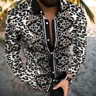 Men's Baroque Printed Long Sleeve Fitness Shirt Button Down Party Dress Up