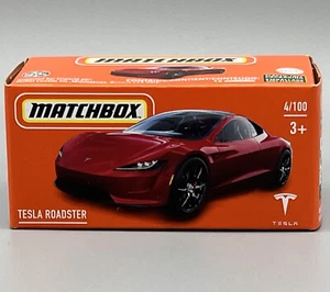 Matchbox Power Grabs Tesla Roadster Red 4/100 Ships In Box - Picture 1 of 5