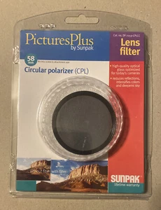 Sunpak PicturesPlus 58mm Circular polarizer lens filter DF-7059-CPLCC - Picture 1 of 2
