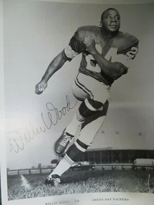 1967 GREEN BAY PACKERS Willy Wood Vintage NFL Football - Picture 1 of 2