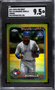 2024 Topps Pro debut Emmanuel Bonilla #PDC-122 cromo refractor dorado/50 SGC 9,5 - Imagen 1 de 2