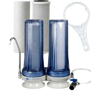 BRUNNENKOPFZÄHLER TOP KLAR KOMPLETT WASSERFILTERSYSTEM WASSERHAHN ADAPTER - Bild 1 von 1