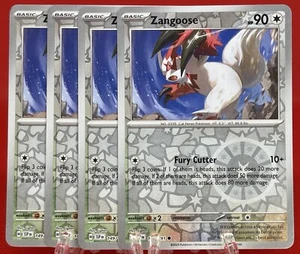 4x JCC Pokémon Zangoose 149/191 Surging Sparks Holograma Inverso Inglés 2024 Casi Nuevo - Imagen 1 de 2