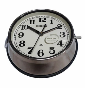 Reloj de pared de cuarzo analógico pulido vintage Seiko - Imagen 1 de 2