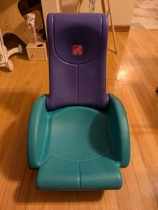 Vintage Step2 Rock N’ Fold Video Gaming Rocker Lounge Chair - Purple Teal - Picture 1 of 10