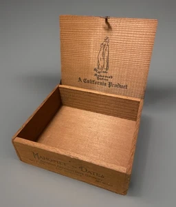 Vintage “Mahomet Dates” Algerian American Date Co. Small Wooden Box W/Lid - Picture 1 of 8