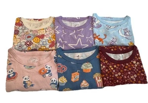 Member's Mark Girls 6 Pieces Organic Cotton PJ Pajama  Only Tops Size 8 - Picture 1 of 17