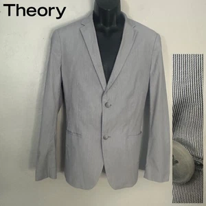 Theory Seersucker Blazer 40R Gently worn 97% cotton / 3% elastane 2 buttons - Picture 1 of 5