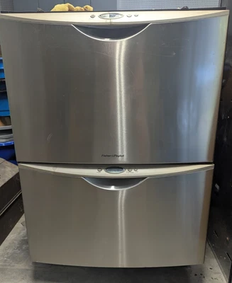 Fisher & Paykel DD605SS 24 pulgadas semi-integrado doble lavavajillas cajón 2 estantes Foto 1 de 4