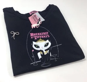 TORRID Mighty Fine French Kitty 2004 Breakfast At Tiffany’s Cat Vintage T-Shirt - Picture 1 of 12