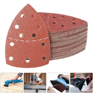 40x Mixed Abrasive Sanding Sheets Detail Sandpaper Palm Sander Pads 40-180 Grit - Picture 1 of 11