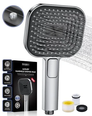 REKOVAN Soffione Doccia Anticalcare, Doccino per Doccia Alta Pressione, Doccetta Grande