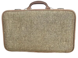 Vintage Amelia Earhart Tweed Luggage Carry On Wallstreeter Suitcase EXCELLENT - Picture 1 of 10