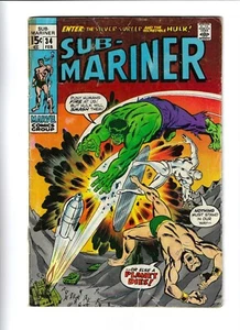 Sub-Mariner #34 (Marvel, 1971) VG- 1ST Appearance Silver Surfer - Foto 1 di 2