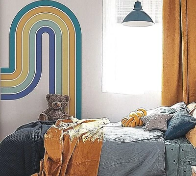 Colorful Fountain Rainbow Wall Decals, Stickers, Mural, Wall Art Decoration 701 - Image 1 of 4