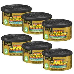 6 x California Scents Car Scents Golden State Delight Air Freshener Fragrance - Picture 1 of 5