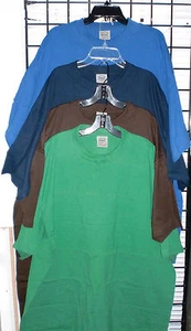 HERREN SOLIDES LEERES SCHWERES KURZÄRMELIGES T-SHIRT 3X-4XL-5XL  - Bild 1 von 6