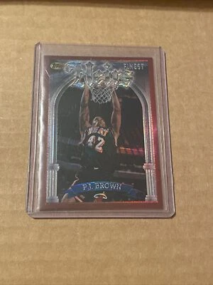 1996-97 Finest Refractors Miami Heat  #179 P.J. Brown B - Image 1 of 2